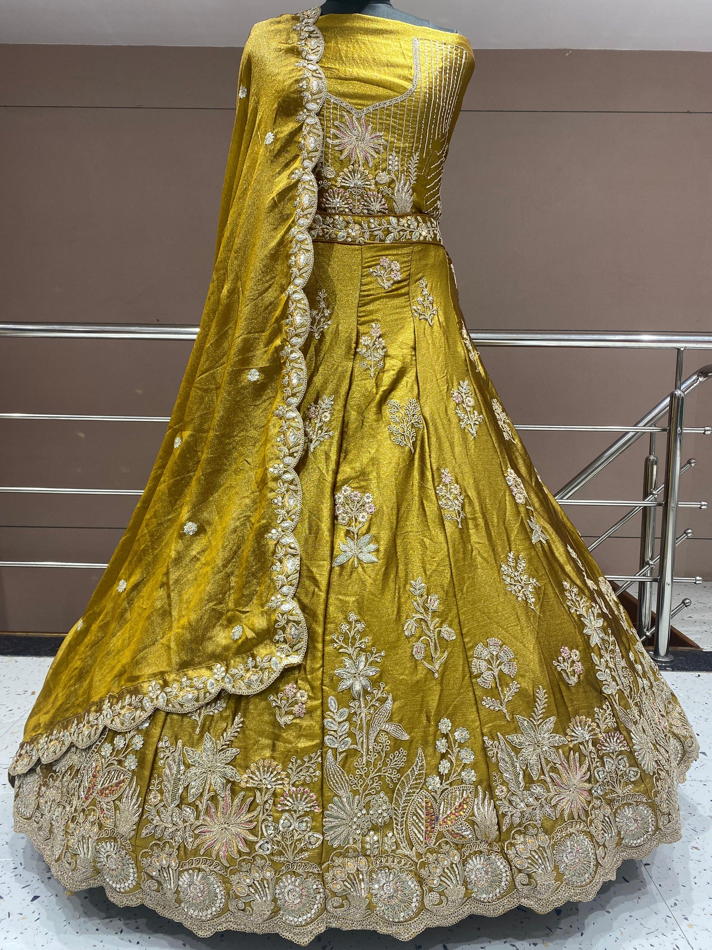 Designer purple Floral Lehenga