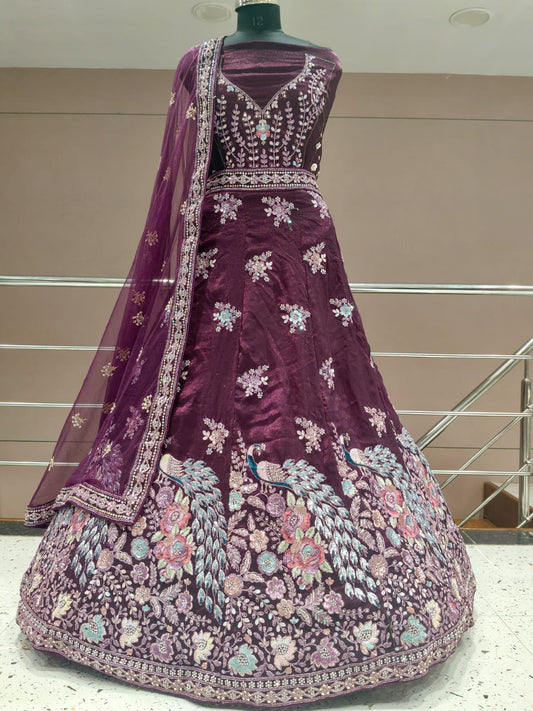 Good looking Green peacock Lehenga