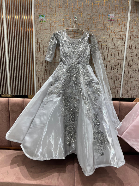 Lavishing grey black gown