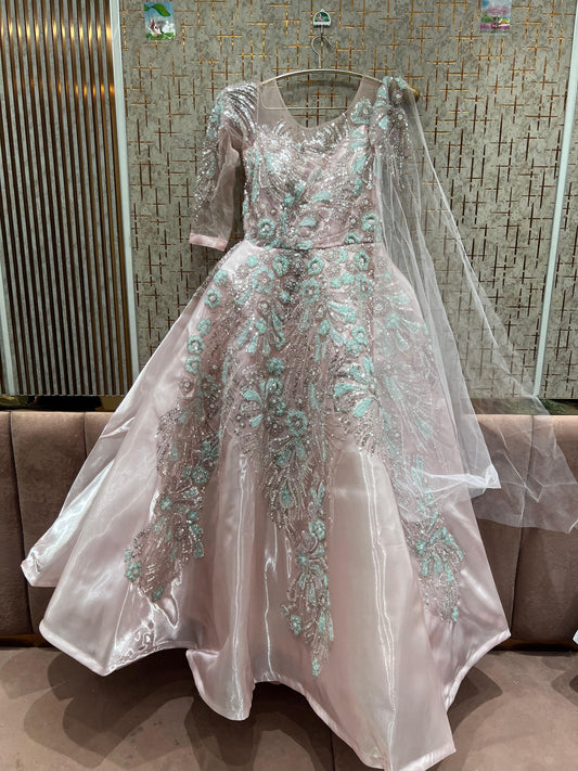 Pleasing light peach gown