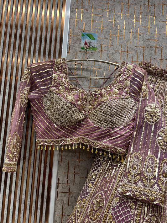 Charming pink crop top Lehenga