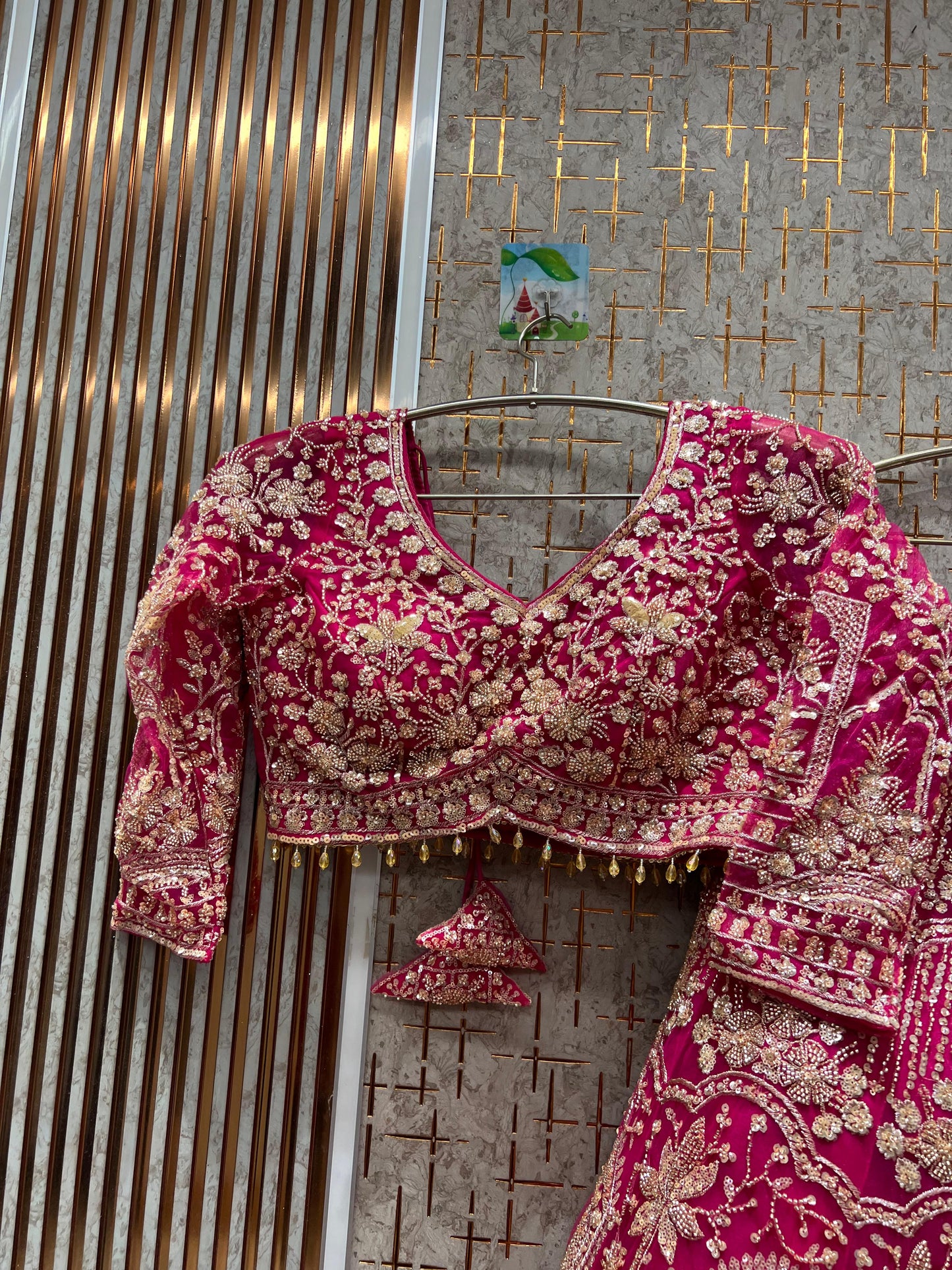 Tremendous Sky blue crop top Lehenga