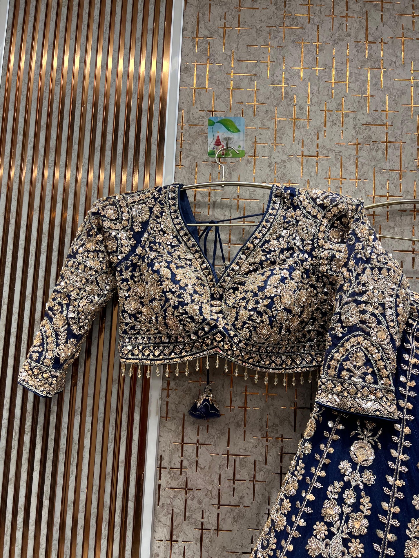 Astonishing orange crop top Lehenga