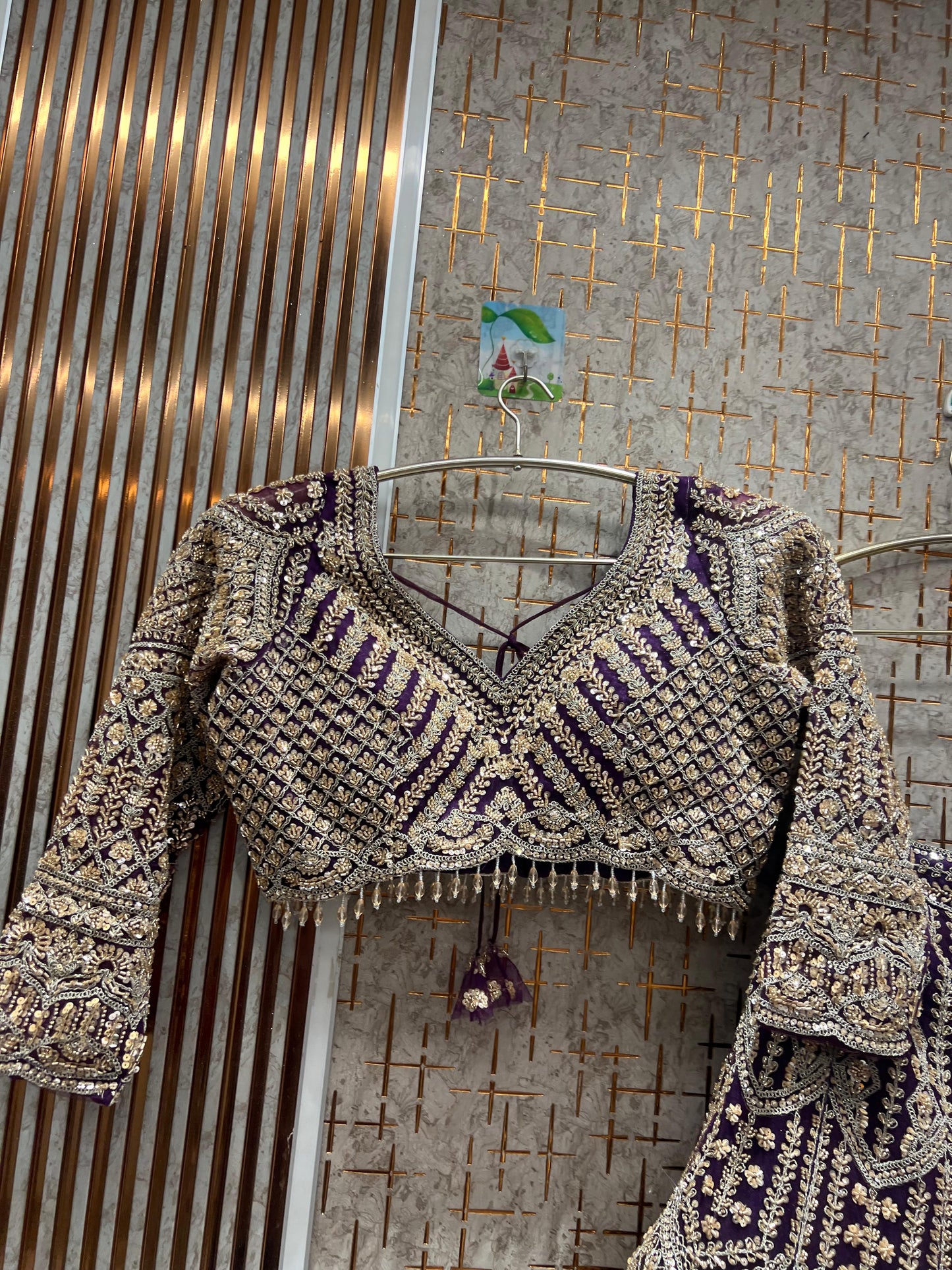 Charming Hot pink crop top Lehenga