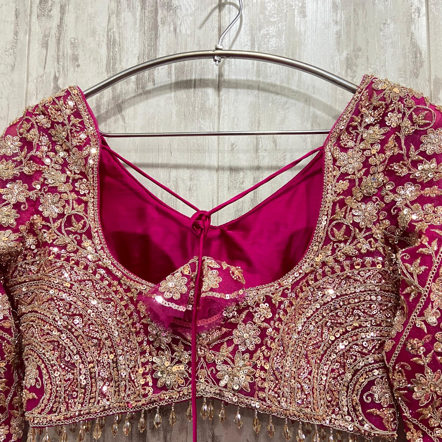 Good looking red Crop top Lehenga