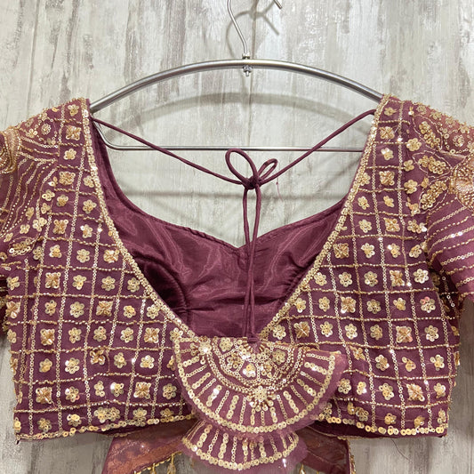 Lovely pink Crop top Lehenga