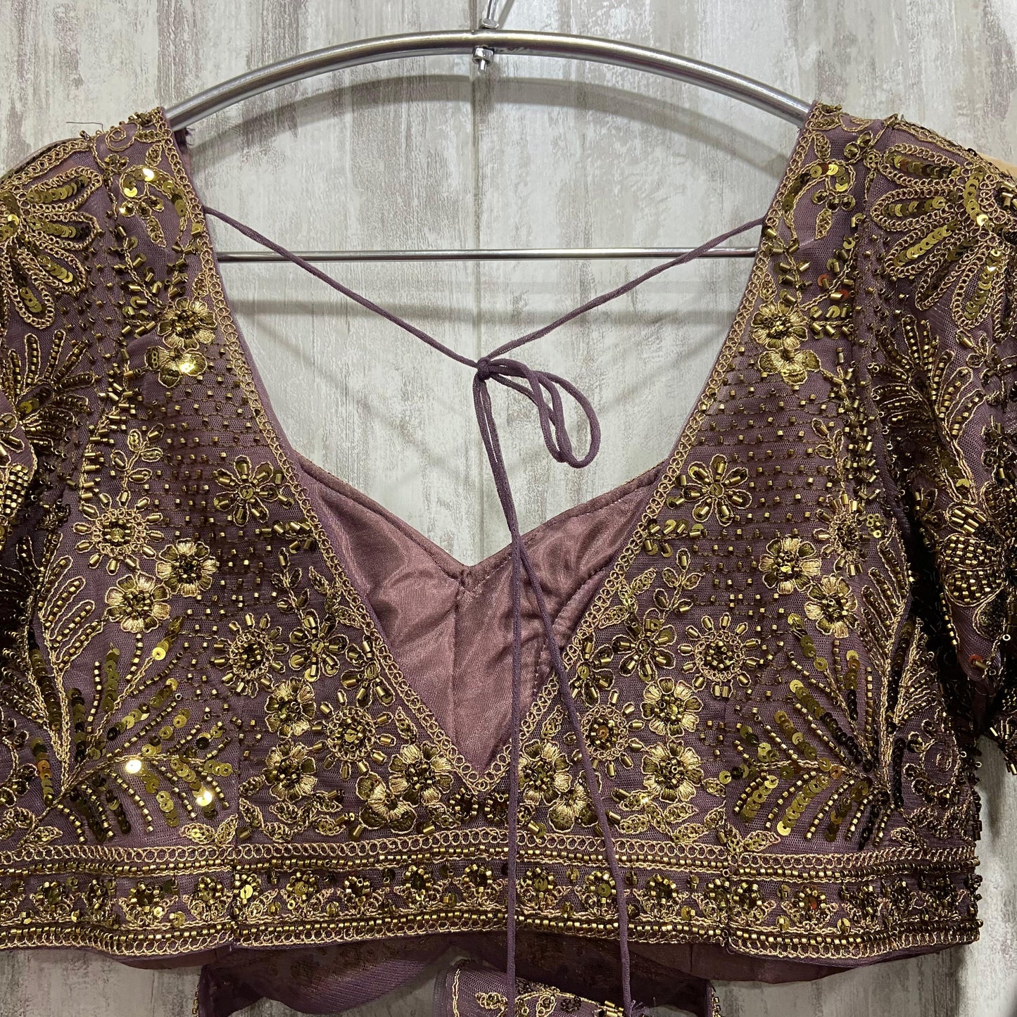 Fantastic Rust green Crop top Lehenga