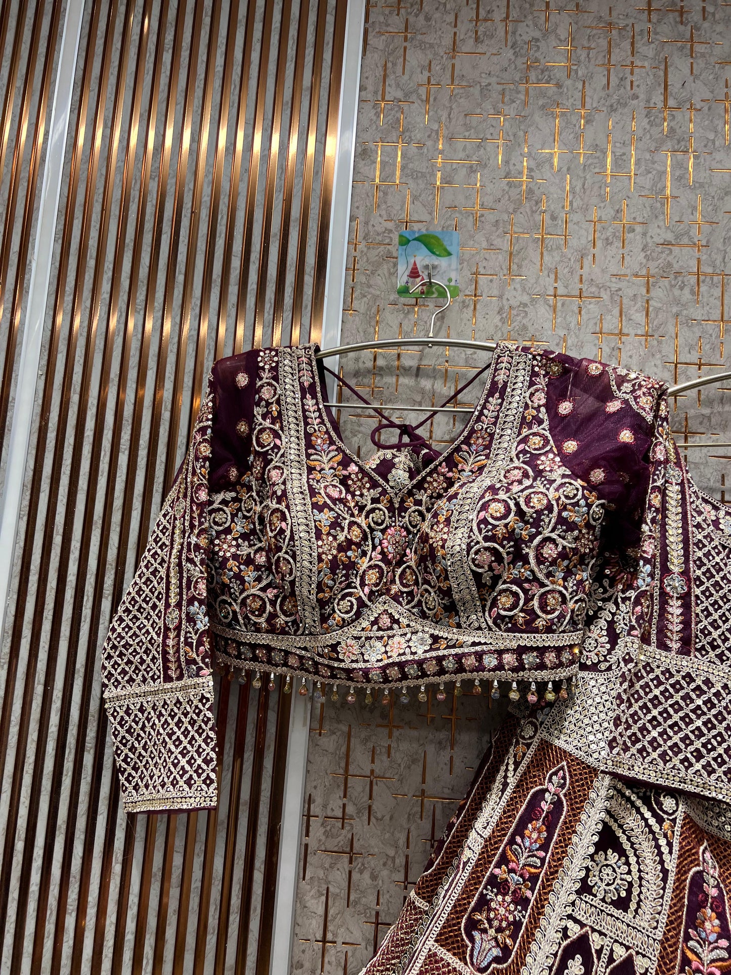 Attractive mustard Crop top Lehenga