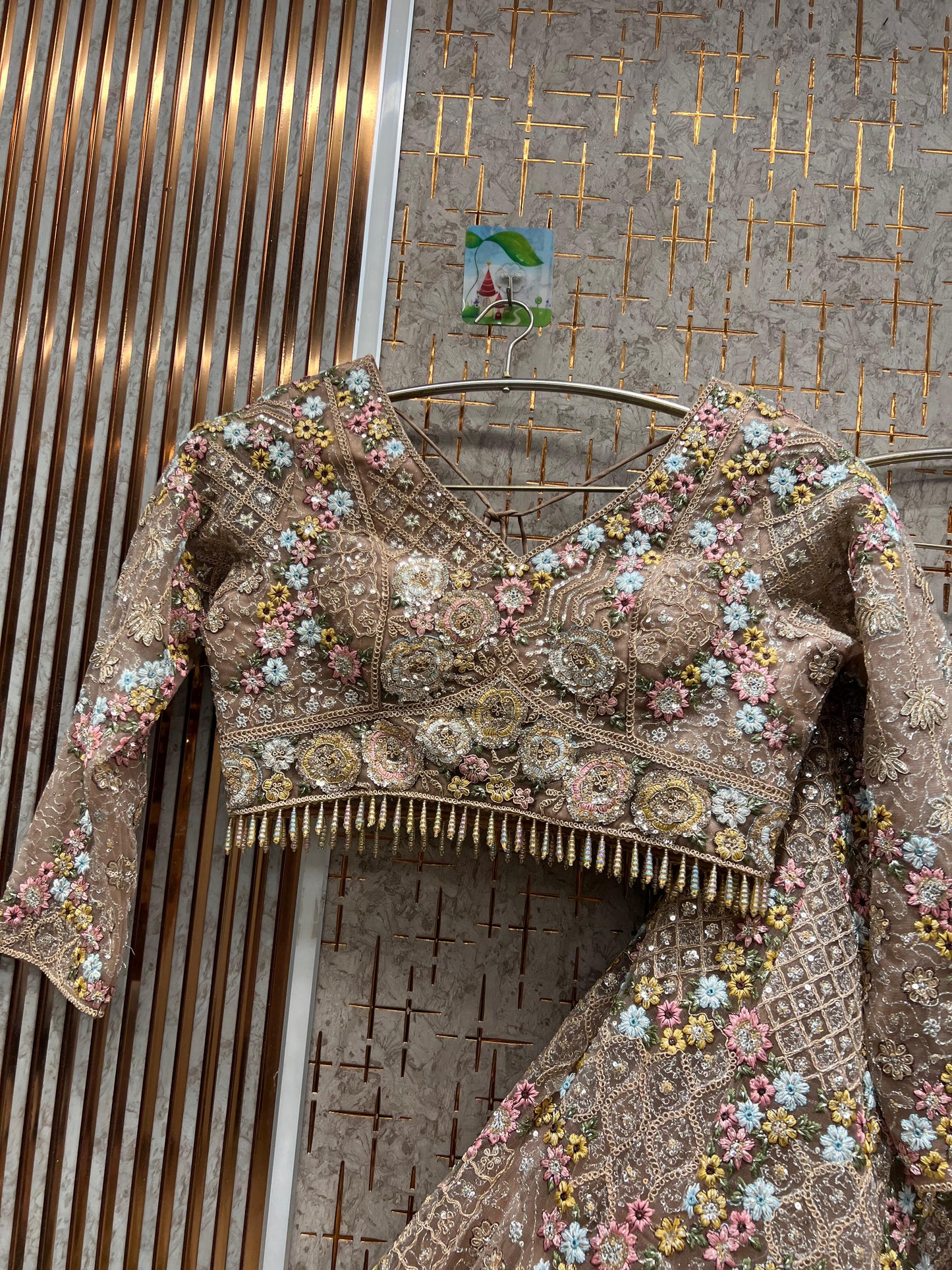 Majestic pink Crop top Lehenga