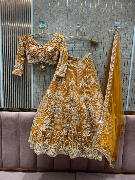 Something different Hot pink Crop top Lehenga