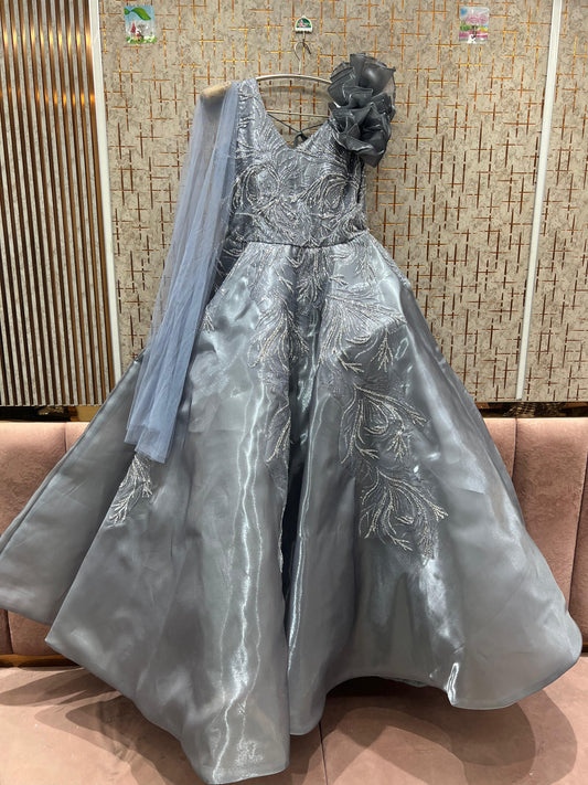Gorgeous Grey Sky blue gown