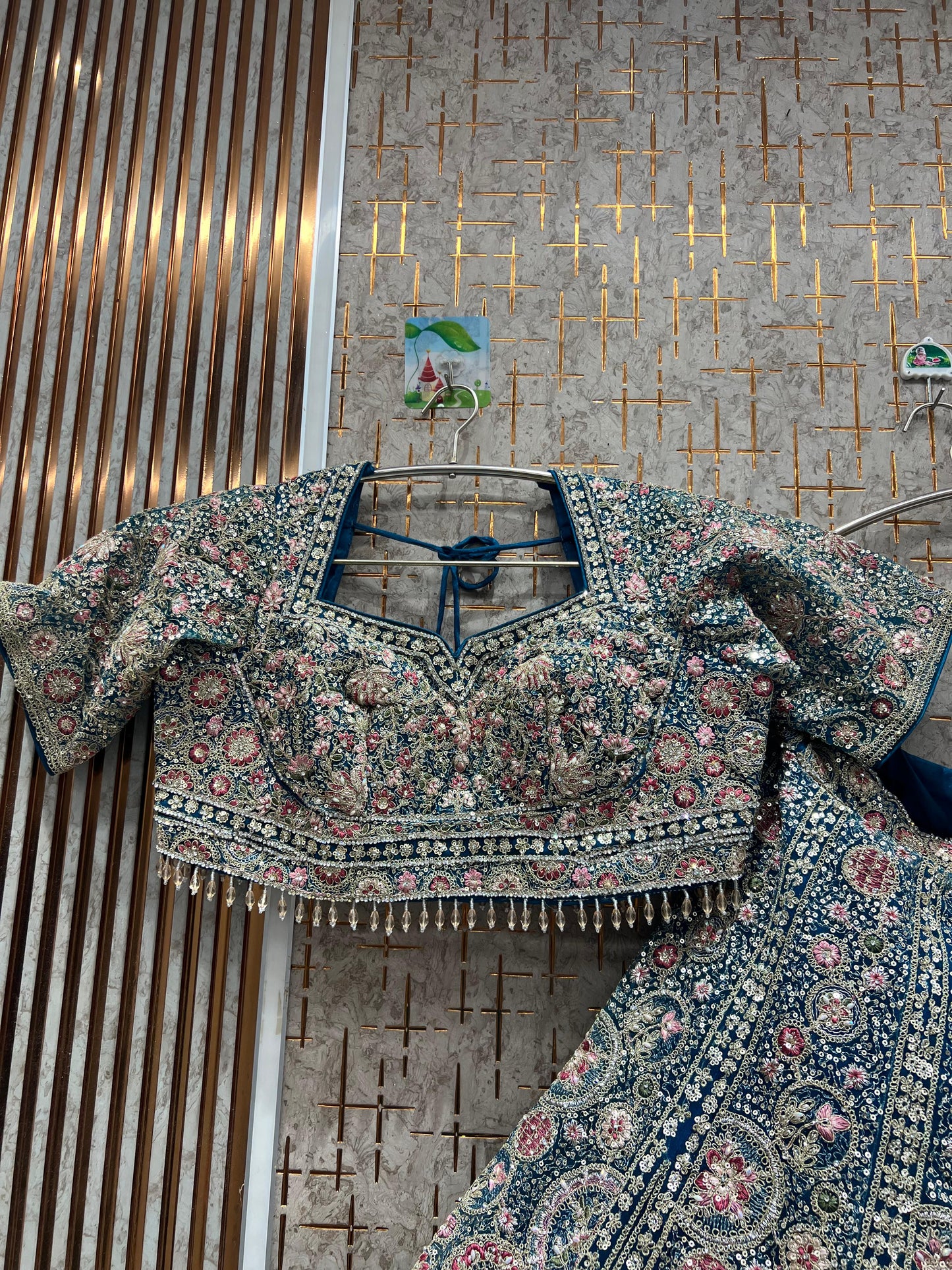 Tremendous mustard Yellow Crop top Lehenga