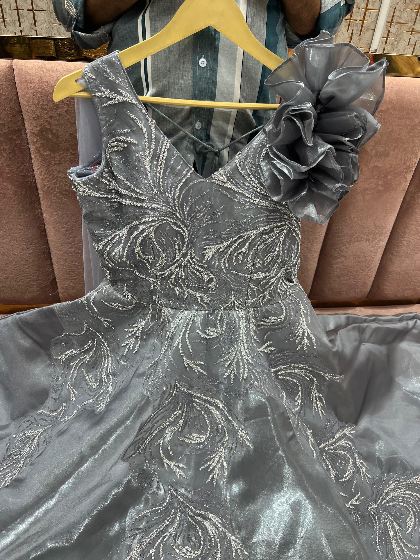 Fantastic grey silver gown