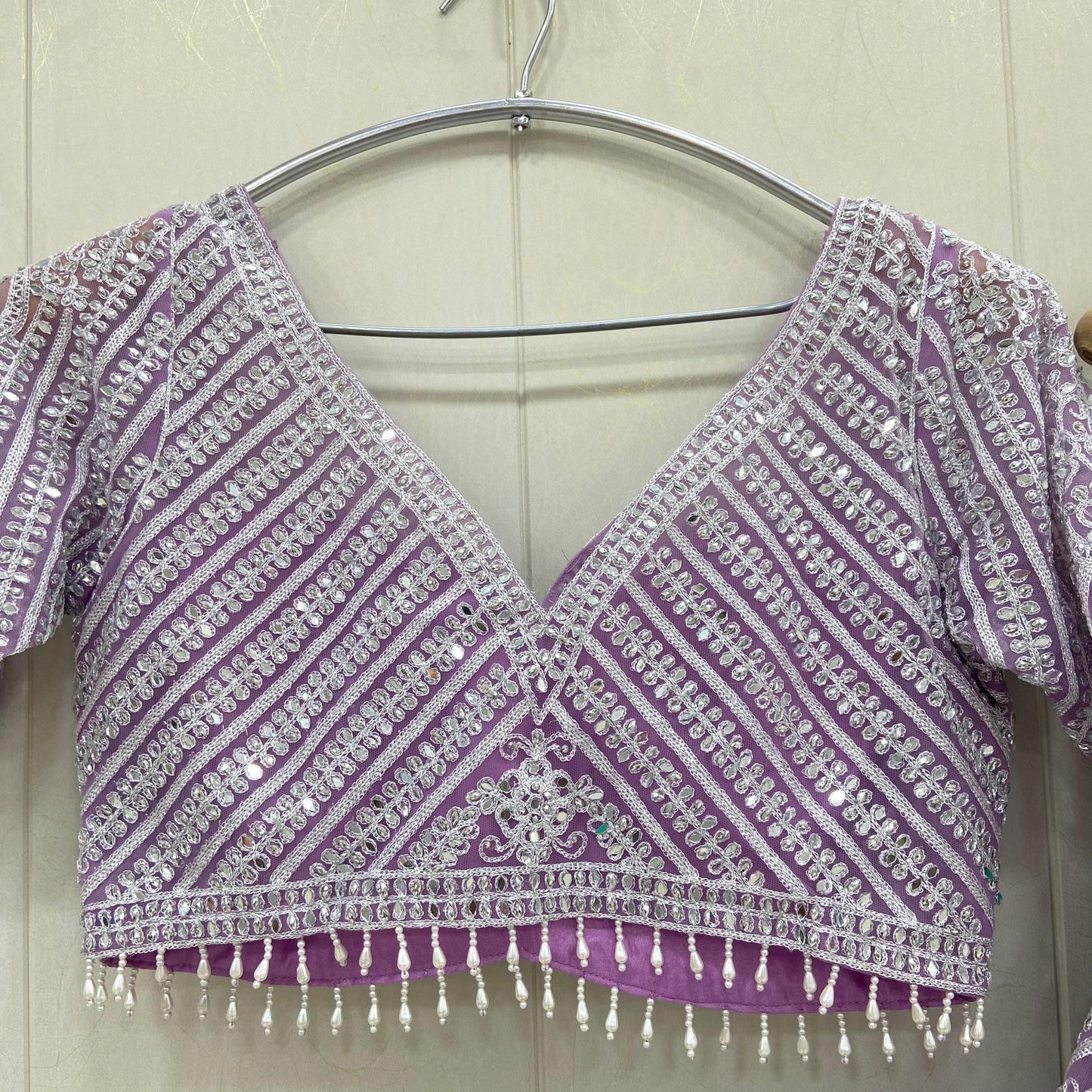 Charming Hot pink Crop top Lehenga