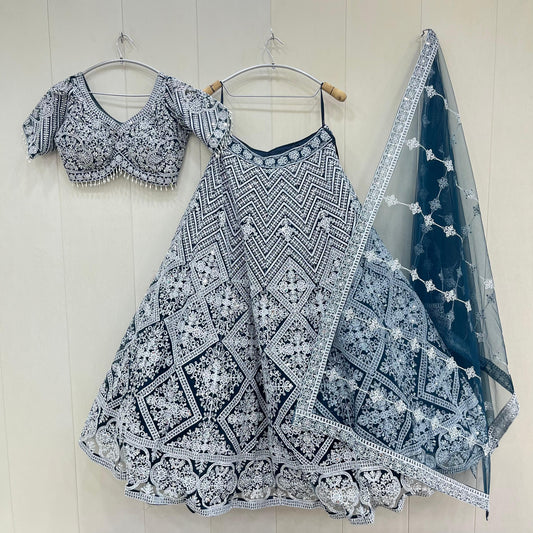 Charming Hot pink Crop top Lehenga