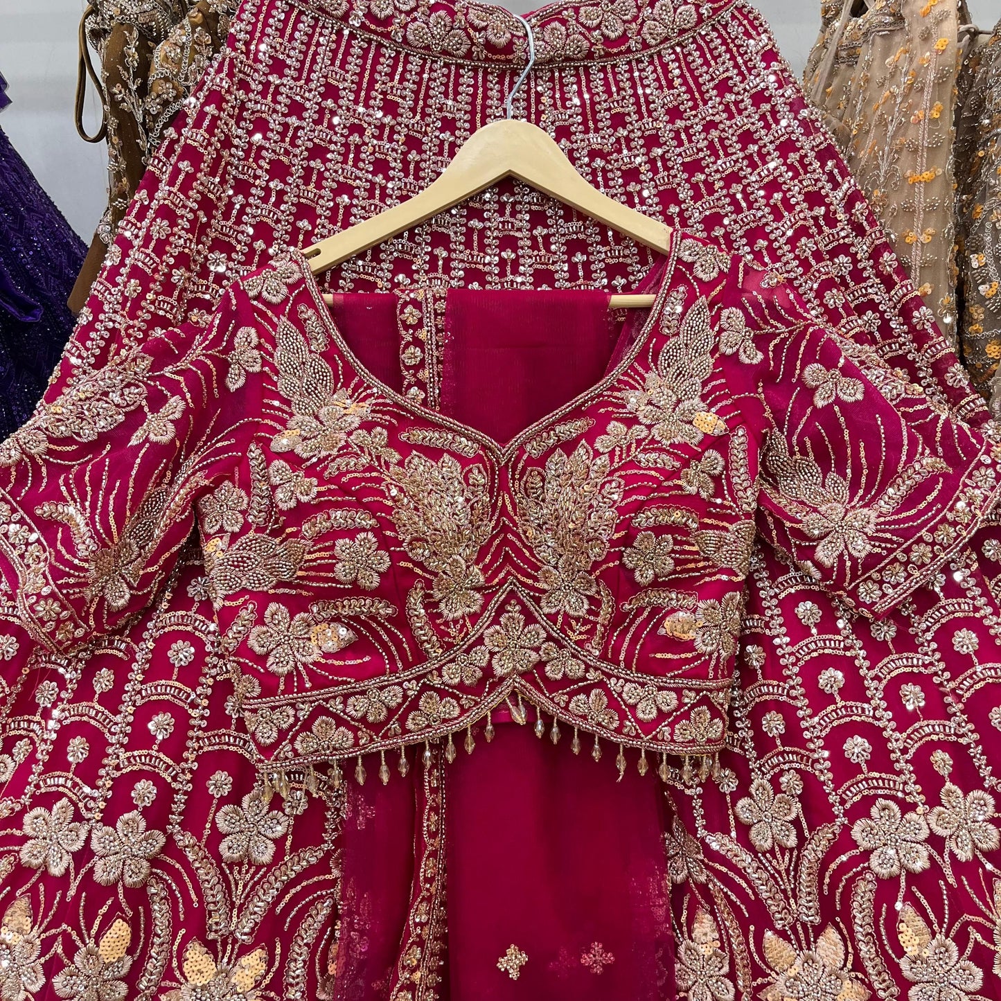 Delightful yellow Crop top Lehenga