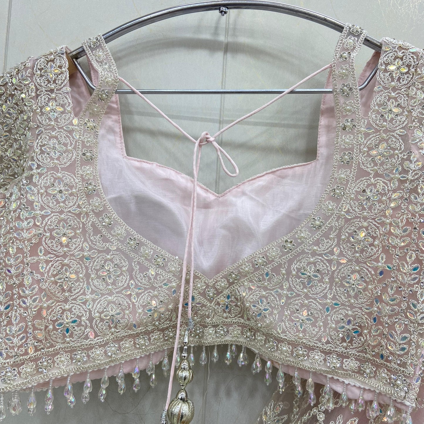 Awesome golden monotone Crop top Lehenga