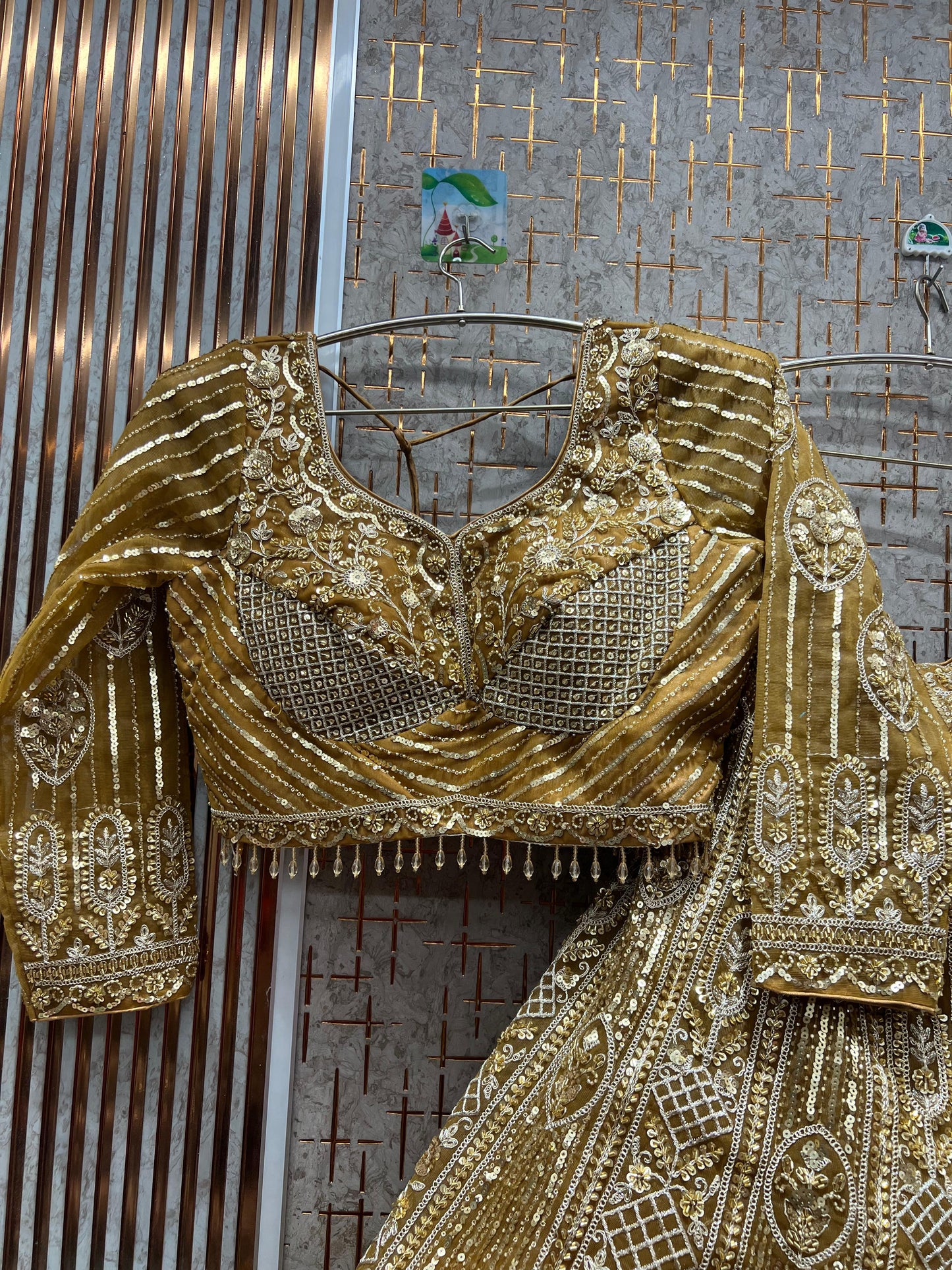 Fabulous Orange Crop top Lehenga