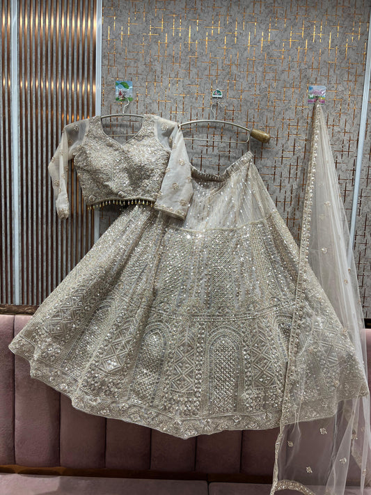 Beautiful Golden Crop top Lehenga