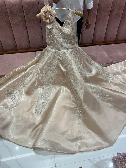 Eye catching golden Sequins gown