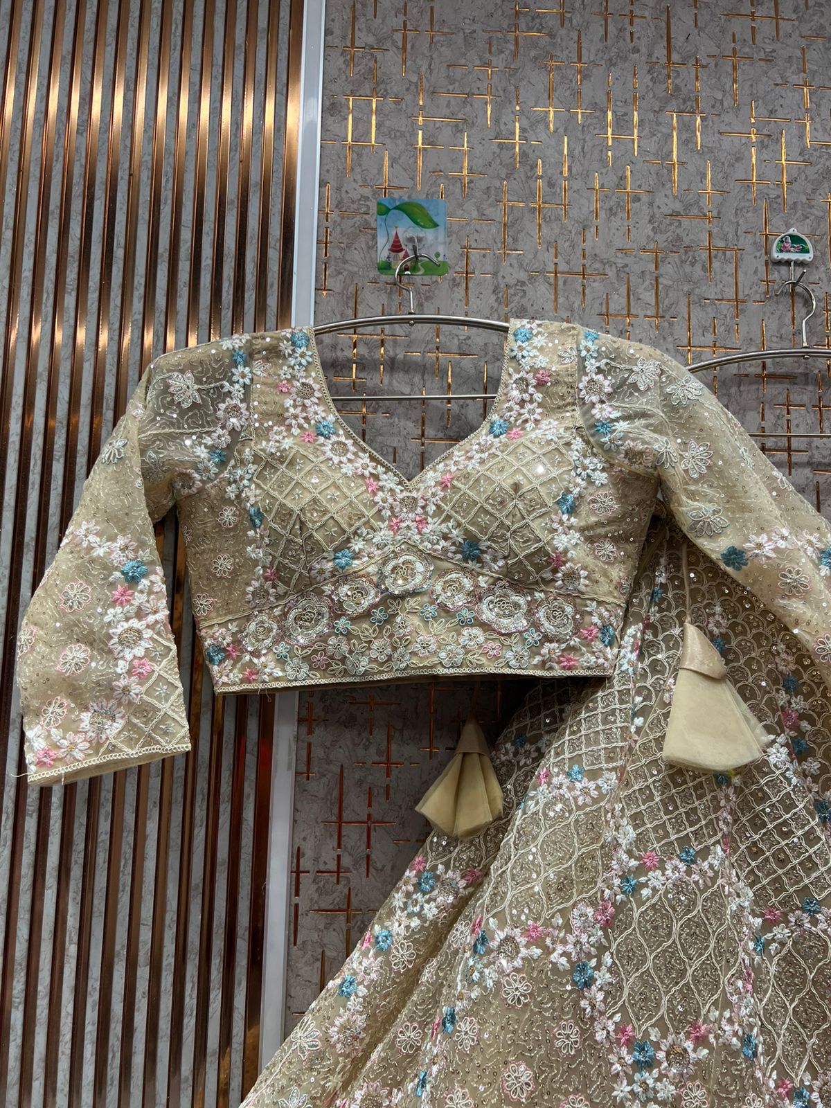 Lavishing Lavender Crop top Lehenga