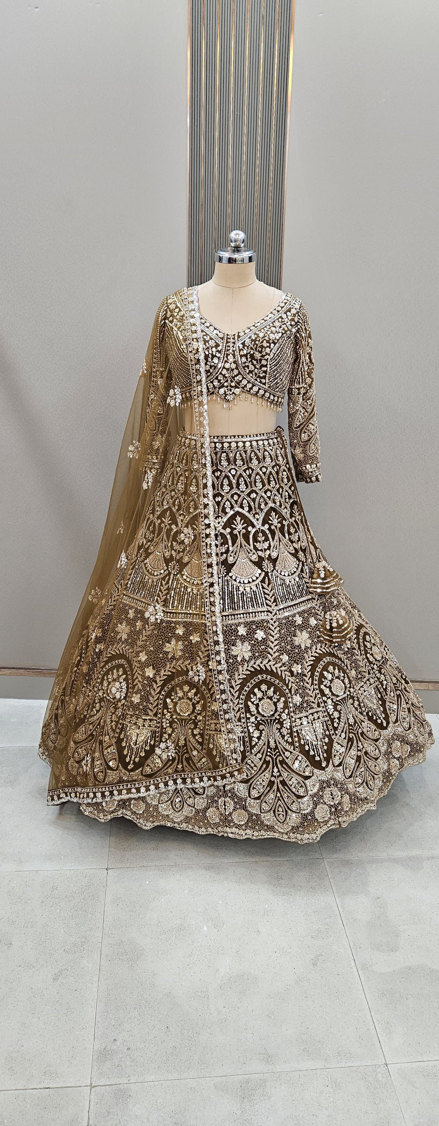 Glamorous purple Crop top Lehenga