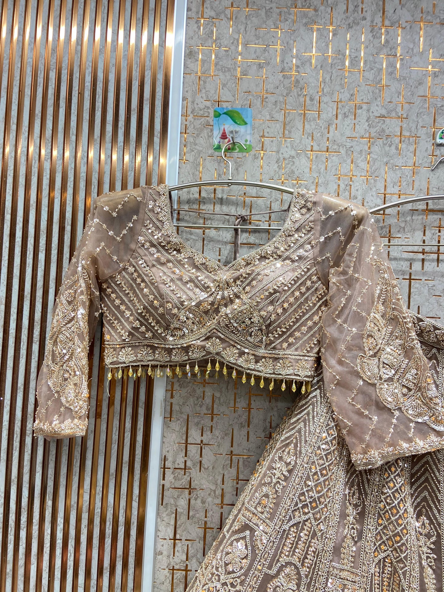 Designer purple Crop top Lehenga