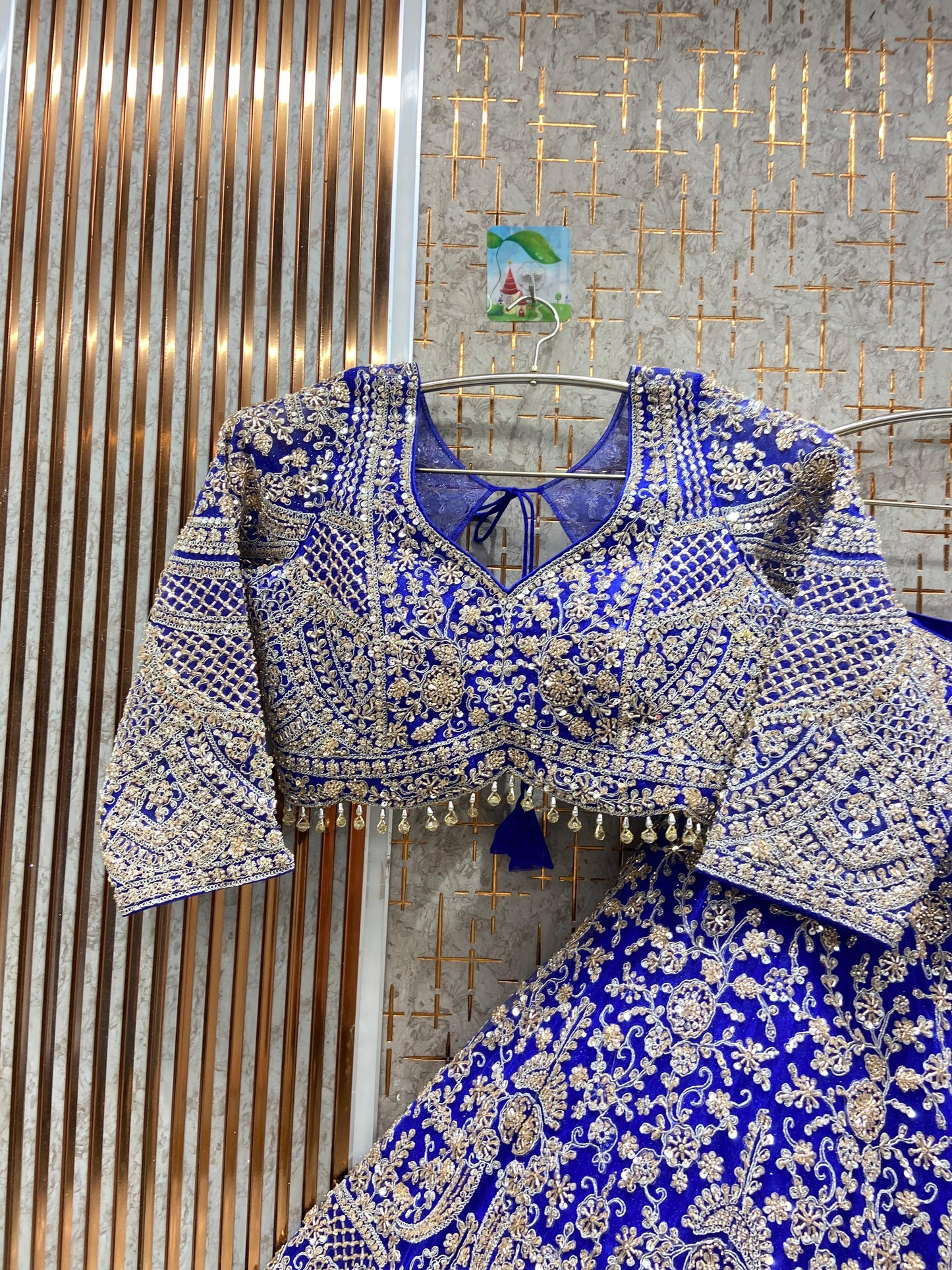 Lovely Hot pink Crop top Lehenga