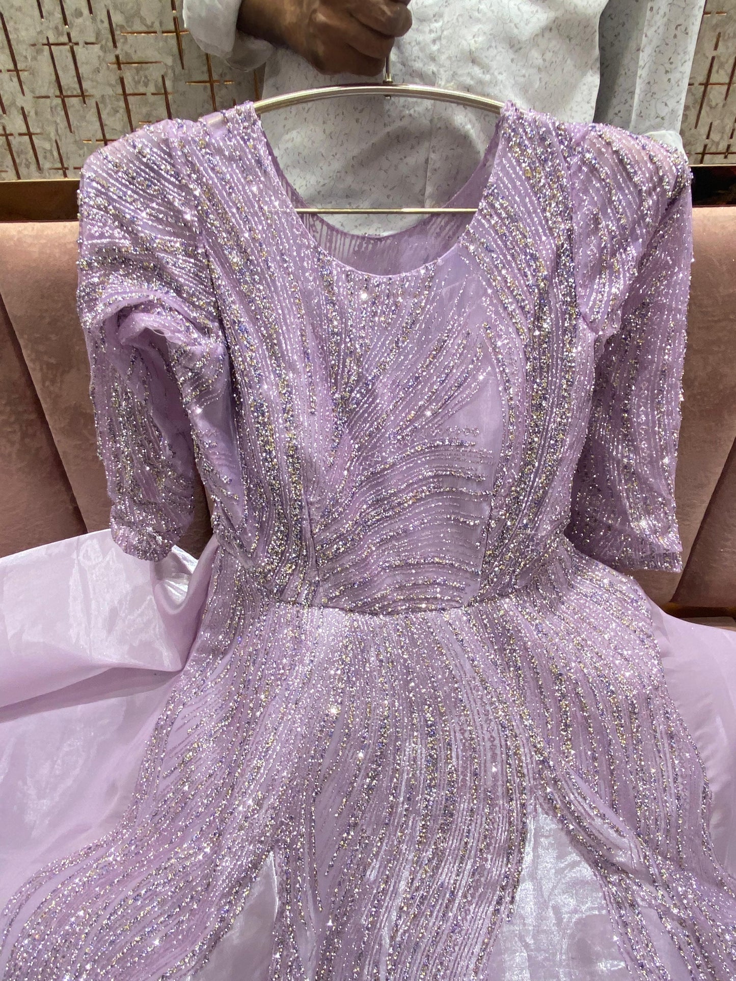 Tremendous lilac pink Gown