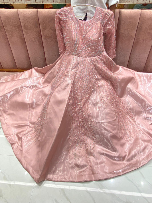 Majestic peach Gown