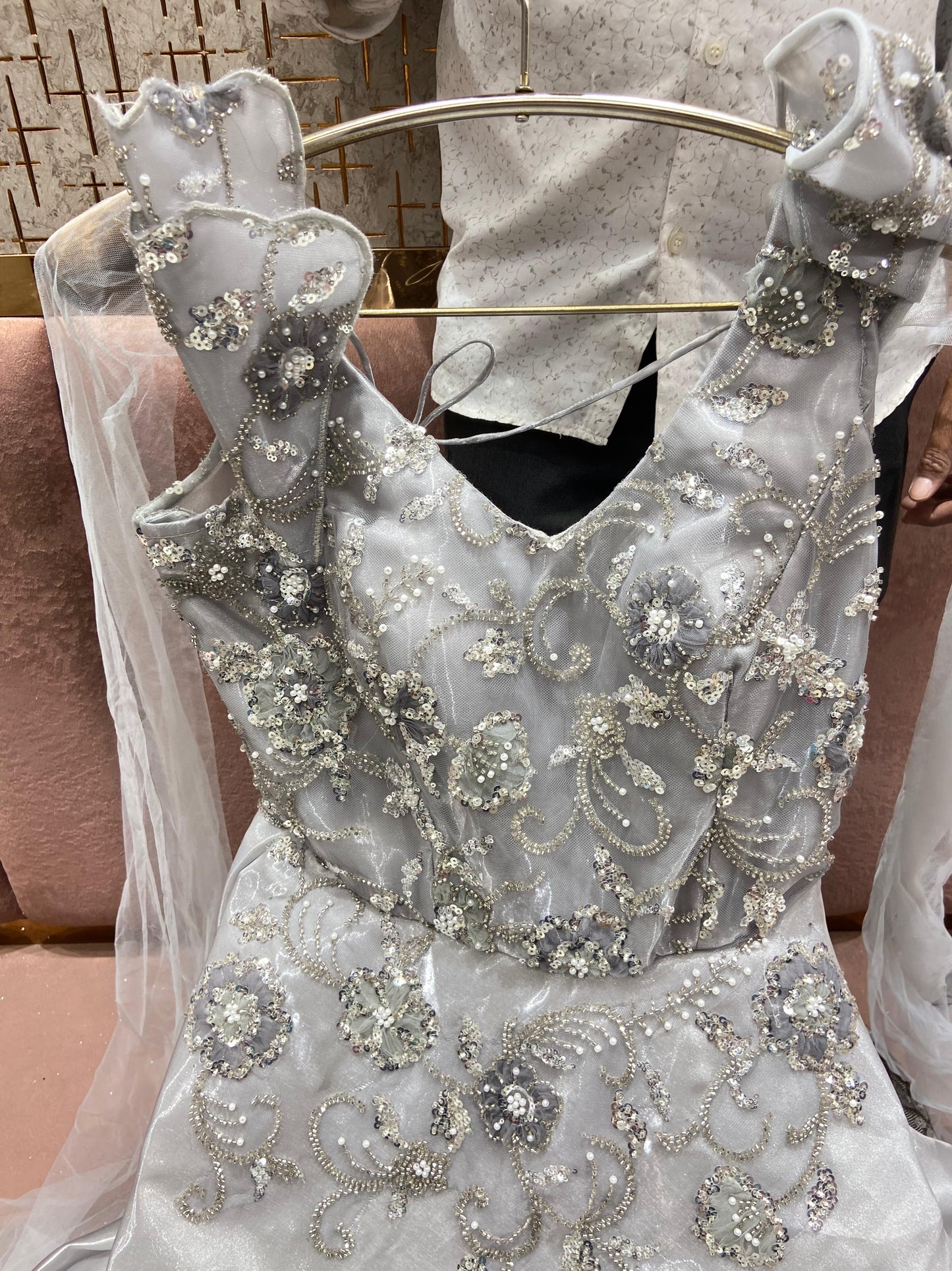 Pleasing floral pink Gown