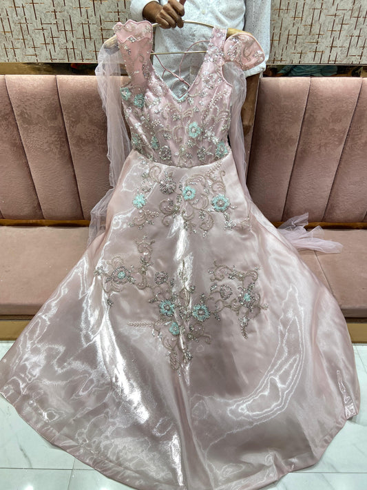 Pleasing floral pink Gown