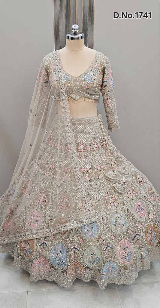 Fabulous peach Crop top Lehenga