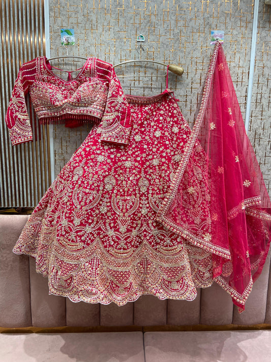 Charming Purple Crop top Lehenga