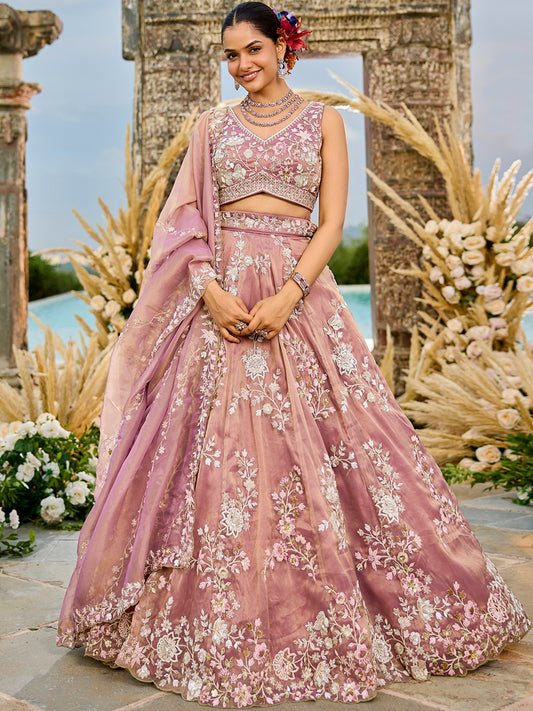 Awesome pink mari gold Lehenga