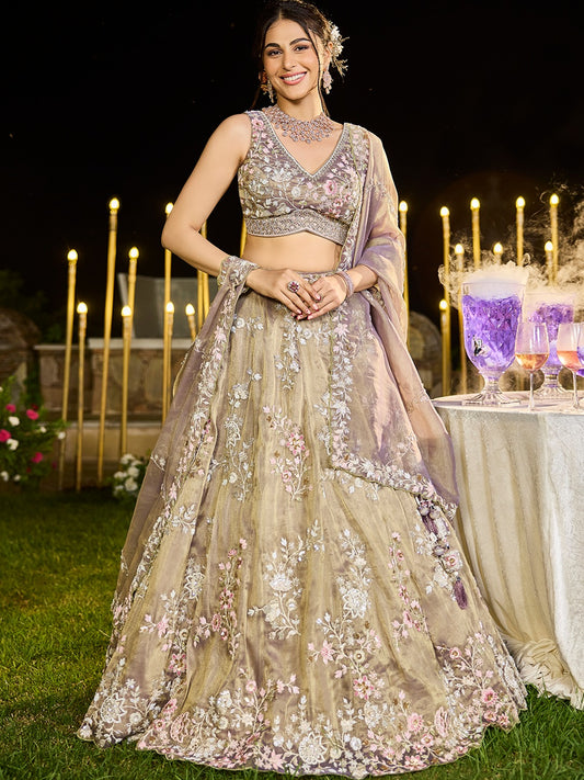 Amazing golden mari gold Lehenga