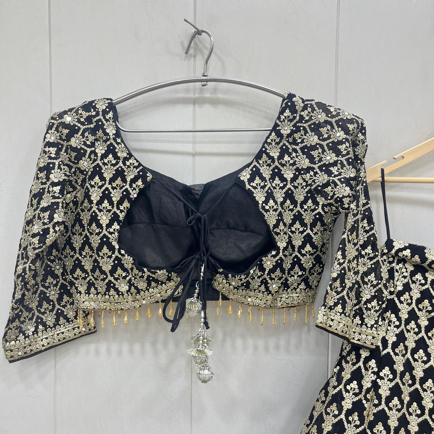 Pleasing purple crop top Lehenga