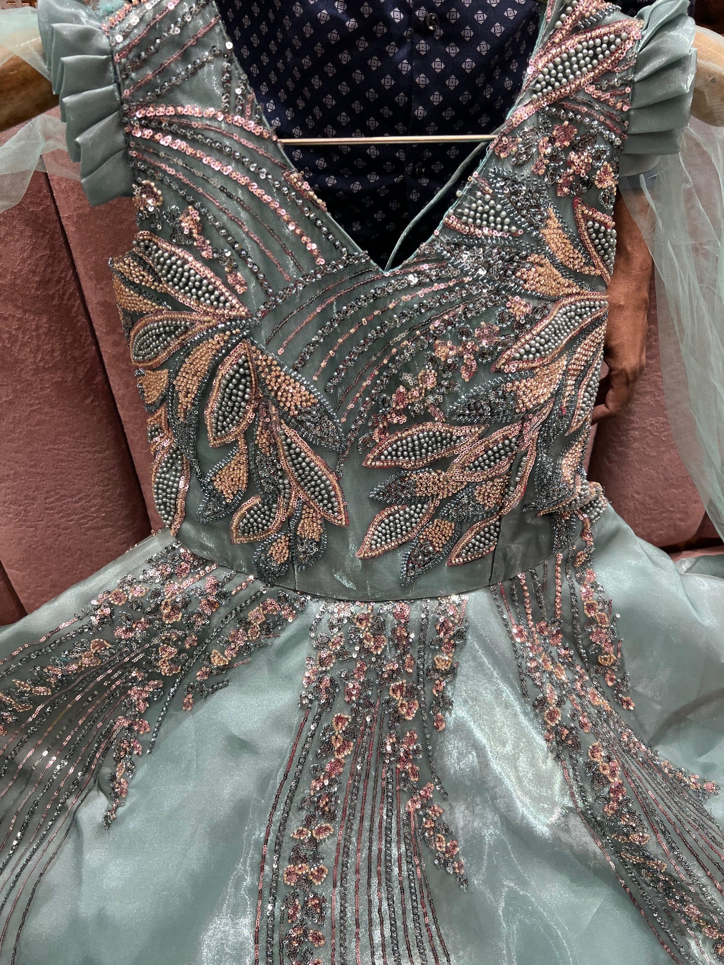 Attractive onion pink gown