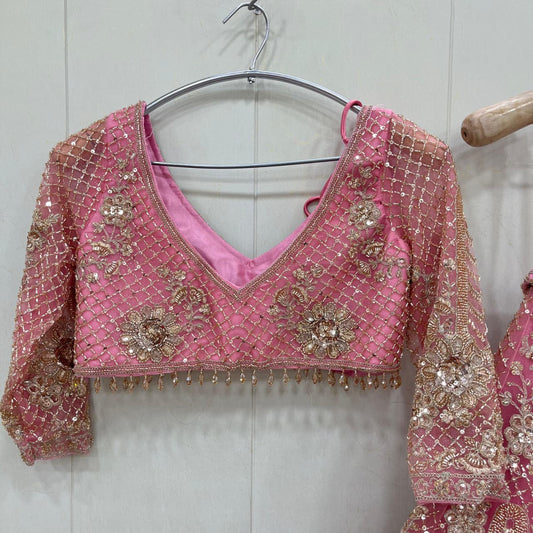 Something different pink crop top Lehenga