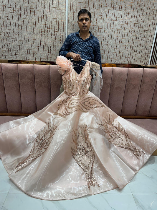 Lavishing Peach gown