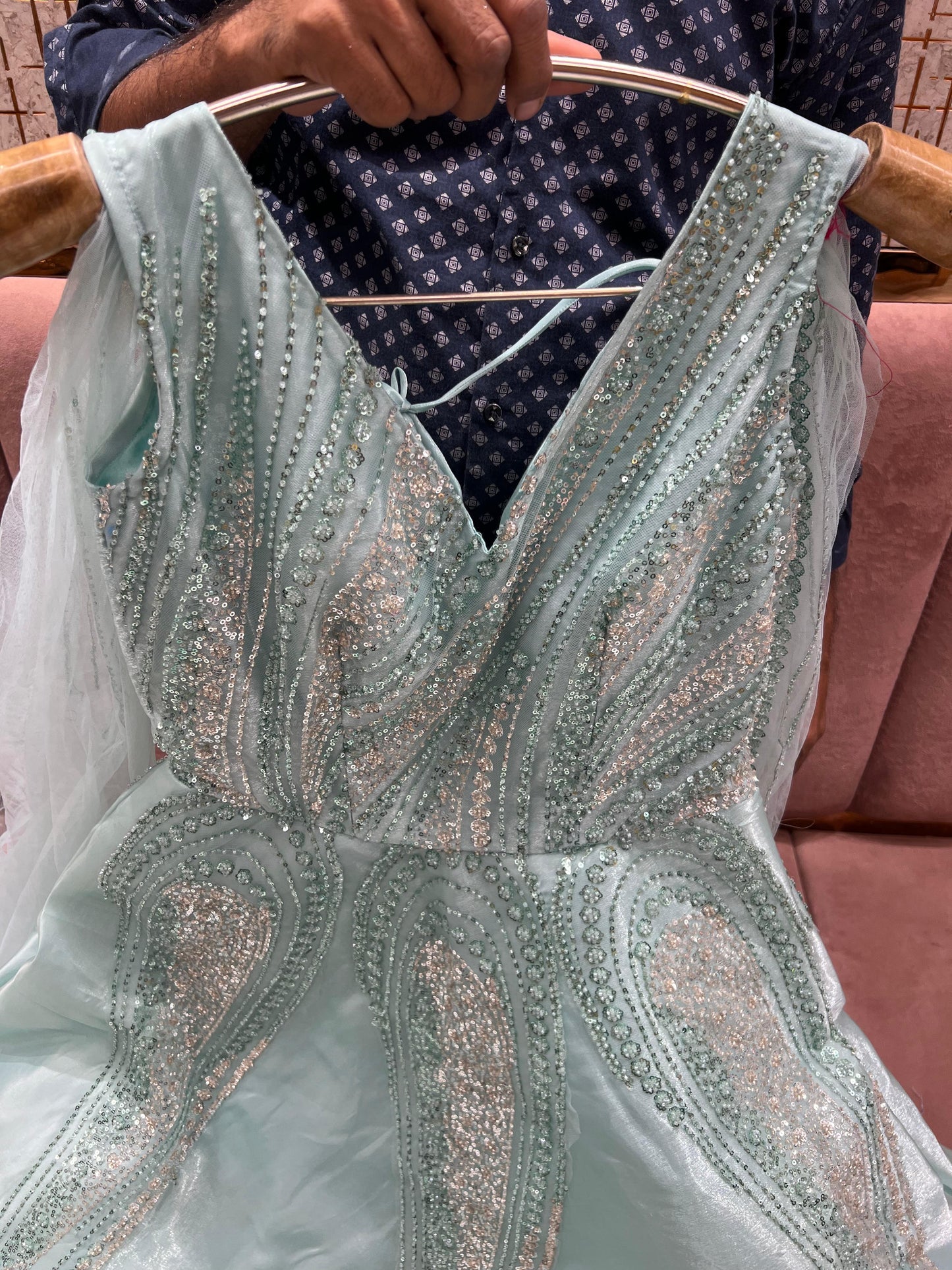 Charming golden gown