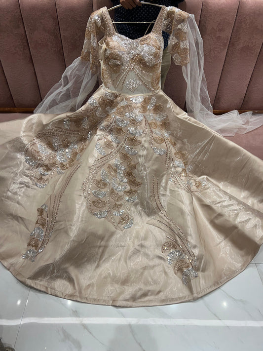 Lovely golden handwork gown