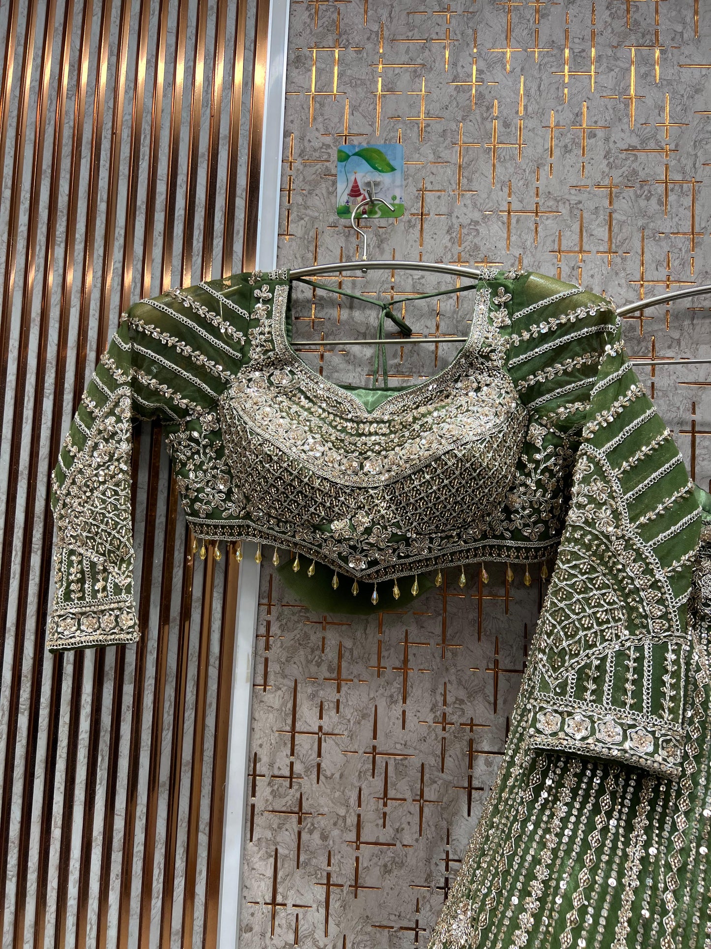 Amazing orange crop top Lehenga