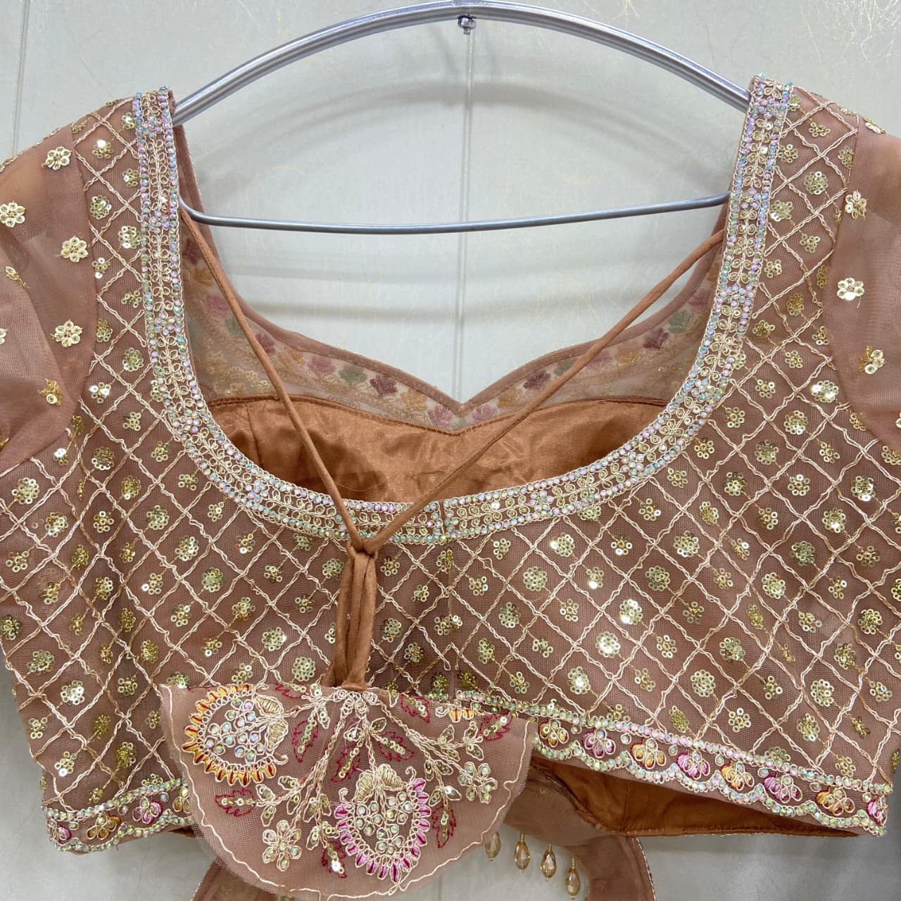 Astonishing pink crop top Lehenga