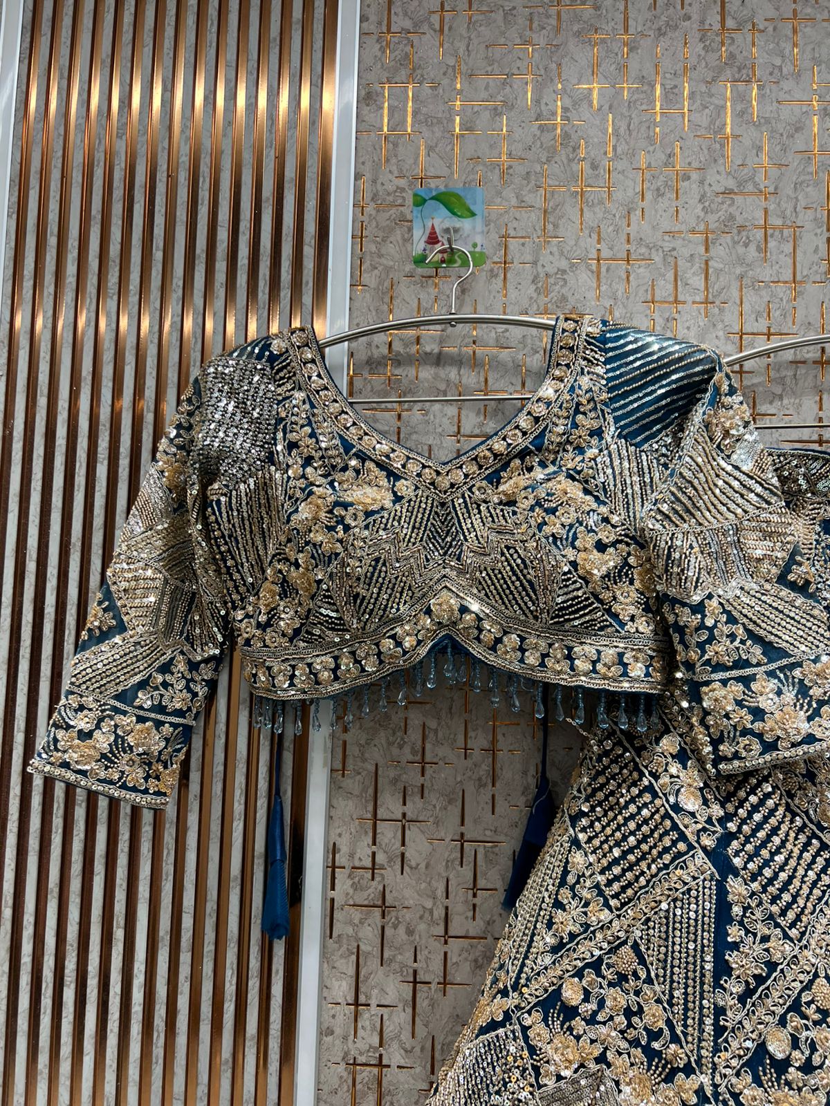 Tremendous Sky blue crop Lehenga