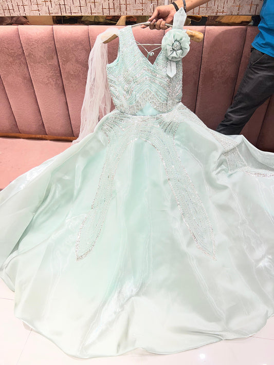 Astonishing Blue Sequence gown