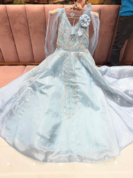Fabulous Sky blue Sequence gown