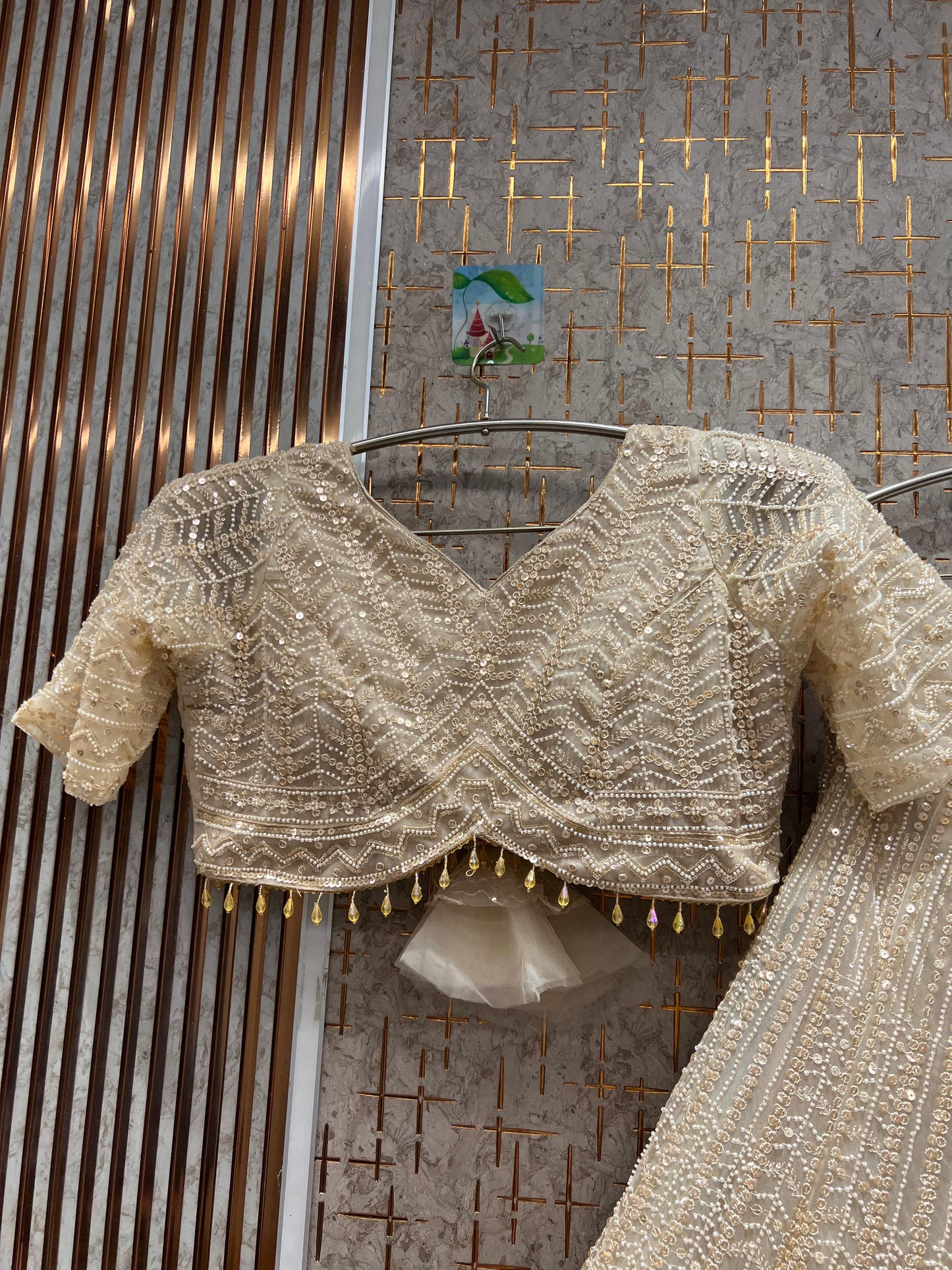 Fabulous pink on pink monotone Crop Top Lehenga