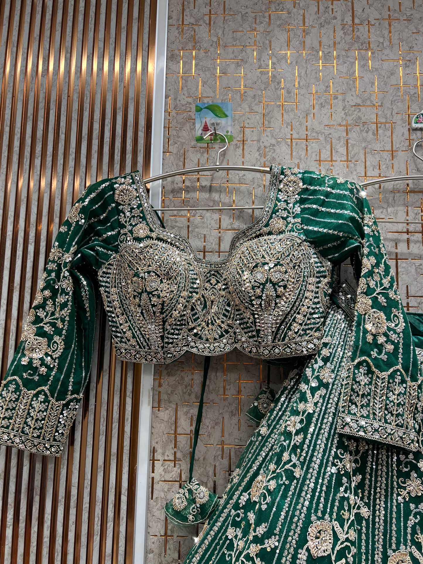 Majestic peach Crop Top Lehenga