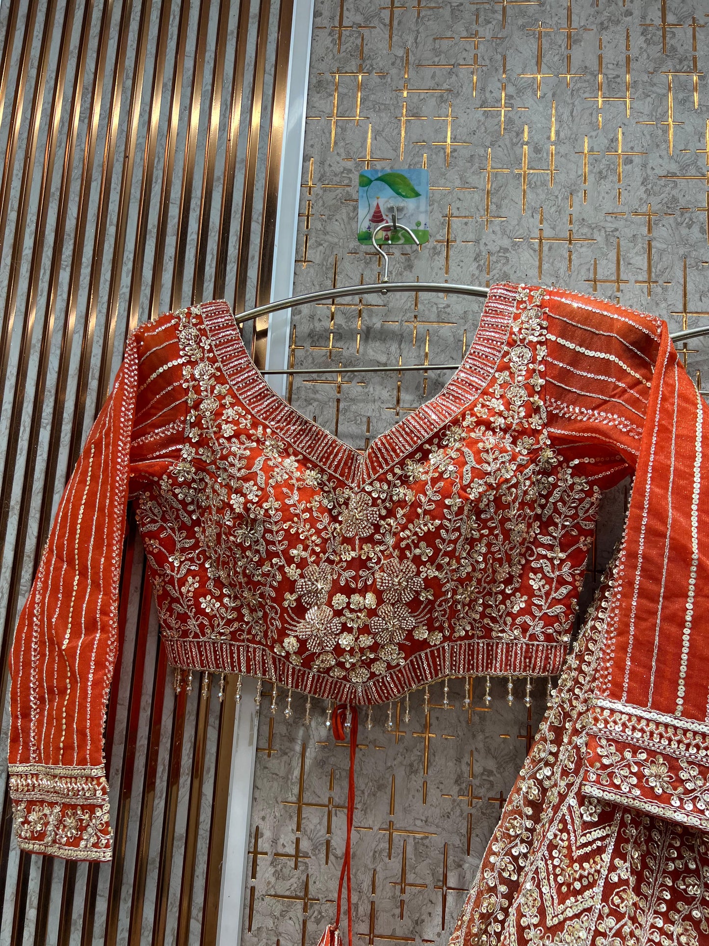 Charming Sky blue crop top Lehenga